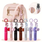 Resim 5ml Taşınabilir Seyahat Parfüm Dolumlu Şişe Anahtarlık ile - Sızdırmaz, Sevimli Peluş Tasarım, Kompakt ve Taşınabilir, Günlük Kullanım İçin İdeal, Kadın Parfüm Gereksinimleri İçin Mükemmel, Seyahat Parfüm Dolumlu, Şık Anahtarlık Aksesuarı, Dayanıklı Plastik Şişe, Parfüm Dolum Şişesi, Sprey Şişesi, Dolumlu Parfüm Şişesi, Parfüm Şişesi Boş, Seyahat Parfüm Şişesi 