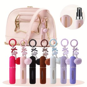 Resim 5ml Taşınabilir Seyahat Parfüm Dolumlu Şişe Anahtarlık ile - Sızdırmaz, Sevimli Peluş Tasarım, Kompakt ve Taşınabilir, Günlük Kullanım İçin İdeal, Kadın Parfüm Gereksinimleri İçin Mükemmel, Seyahat Parfüm Dolumlu, Şık Anahtarlık Aksesuarı, Dayanıklı Plastik Şişe, Parfüm Dolum Şişesi, Sprey Şişesi, Dolumlu Parfüm Şişesi, Parfüm Şişesi Boş, Seyahat Parfüm Şişesi 