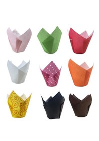 Resim 12'li Kağıt Muffin Kek Kalıbı - 5 Cm Desenli Ve Düz, Karışık Renk Diğer 