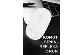 Resim Torima Mouse Çift Modlu Sessiz Kablosuz Fare TM16 Pembe 