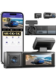 Resim Azdome M500 4k 3 Kameralı Araç İçi Kamera 