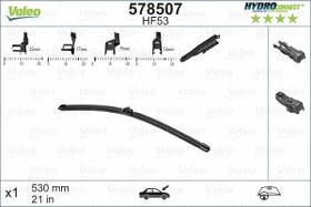Resim x SİLECEK SÜPÜRGESİ ÖN 53cm X1 MUZ TİPİ HydroConnect ÇOKLU BAĞLANTILI ÜNİVERSAL HF53 