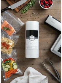 Resim markentegra 10 Metre Tırtıklı Rulo Vakum Poşeti, 25 cm Seçenekli 