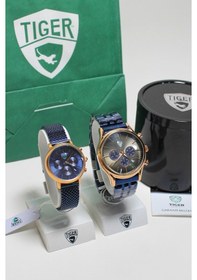 Resim Tiger Sevgililer İçin Kol Saati T1 001 Lacivert - Rose Gold 