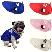 Resim Miou Köpek Pati - Yastıklı Evcil Hayvan Ceketi | Küçükten Ekstra-Küçük Köpeklere ve Kedilere Çok Renkli Kapitone Polyester Yelek | Çıtçıt Düğme Kapatma | Makinede Yıkanabilir | İlkbahar, Sonbahar & Kış Konforu için İdeal, Köpek Mont 