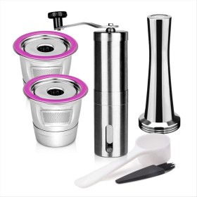 Resim Empoorlium Paslanmaz Çelik Doldurulabilir Kahve Kapsülü Sabotaj Yeniden Kullanılabilir Kahve Pod Espresso Makinesi Için Coffeeware Aksesuarları (Yurt Dışından) 