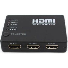 Resim Sline 5 Port Hdmı Switch Kumandalı 3D Uyumlu 
