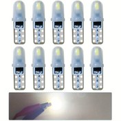 Resim 10'lu Paket Araba LED Gösterge Lambası T5 W1.2W W2.3W Yüksek Parlaklık 3014 Çipler Beyaz/Kırmızı/Buz Mavisi/Yeşil/Pembe Çok Renk Seçenekleri Tak ve Çalıştır Panou Aydınlatma Geliştirme %200 Daha Parlak, %100 Daha Uzun Ömür 