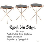 Resim Zigon Lükens Model Parlak Roza Renk Kayın Klasik Ayak El Yapım 