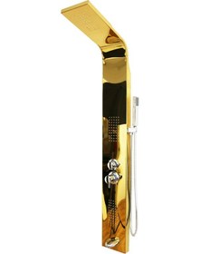 Resim Sam Banyo Kuğu Duş Paneli Gold Altın 