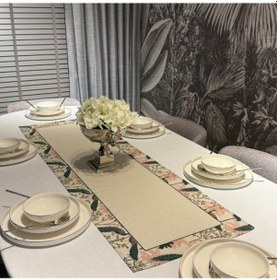 Resim Keten Iraz Desen Runner 40x140 Cm Çok Renkli 