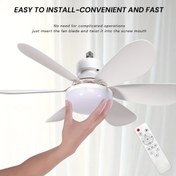 Resim 51.99cm Modern Tavan Fanı Uzaktan Kumandalı, 6 Tersine Çevrilebilir Bıçak, Sessiz 3 Hızlı DC Motor, İç Mekan Hava Dolaşımı İçin Ayarlanabilir - Pil Gerektirmez, AC 110V-240V, YeniAoNaSen Aydınlatma 
