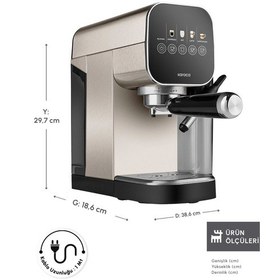 Resim Karaca Mycaffee Barista S20 Entegre Süt Hazneli Otomatik Espresso Ve Latte Makinesi 