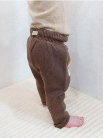 Resim Minora Triko Kışlık Bebek Cep Detaylı Beli Lastikli Pantalon Kahverengi 
