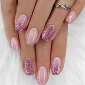 Resim 24 adet Trendy Tırnak Ucu, Dazzling Pink Gradient ile Kare Şekilli, Bir Spicy Dream Fantasy Tırnak Sanatı için Mükemmel. 