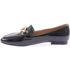 Resim Dgn 154-22k Kadin Üzeri V Toka Loafer 154-1974-R7749 Siyah 