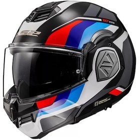 Resim Ls2 Advant Sport Kask Beyaz - Kırmızı - Mavi 