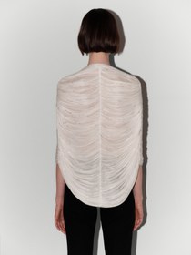 Resim Hand-Embellished Silk Tulle Bolero Top in White - 36 / White 