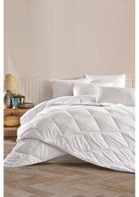 Resim Elart Mikro Yorgan Çift Kişilik Vakumlu 300 Gr/m2 195x215 Cm Beyaz Beyaz 