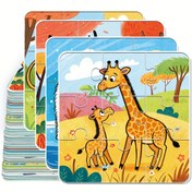 Resim 36 Parça/Kutu Çocuklar İçin Yapboz, Çizgi Film Evcil Hayvanlar Bulmaca Oyunu, Çocuk Eğitim Erken Öğrenme Oyuncak, Seyahat Oyuncakları, Okul Malzemeleri, Yaz Tatili/Noel/School Hediyesi 