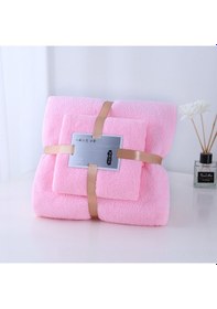 Resim Qingmipy Pembe Banyo Havlu Seti: Yumuşak Cilt Dost, Hızlı Kuruyan & Yüksek Emici - Banyo, Plaj Ve Hediye İçin Tam Havlu + Banyo Havlu Paketi 
