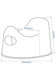 Resim Çocuk Lazımlığı Yükseklik 18 Cm İkea Pratik Kaymaz Lazımlık Turkuaz 