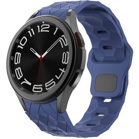 Resim Ensueno Galaxy Uyumlu Watch 6 44mm Krd-116 20mm Futbol Desenli Spor Tasarımlı Silikon Kordo 