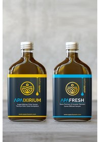 Resim Apayrı Yaşam Apaixirium Doğal Bitkisel Özler + Nane ve Kozalak Pekmezi İçeren Takviye Edici Gıda 2 x 200 ML 