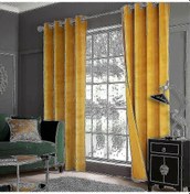 Resim Kalın Isı Yalıtımlı Lüks Karartma Perdeleri Oturma Odası Perdeleri G 59x Y 98 150cm 250cm Altın Sarısı 