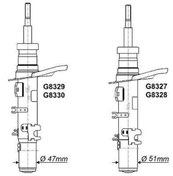 Resim MONROE G8329 Ön Amortisör Sağ Citroen C Elyse 2012 P301 2012 47 Cm 