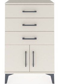 Resim Arges Komodin 3 Çekmeceli 2 Kapaklı 60x30x96 Aytaşı-aytaşı Aytaşı 