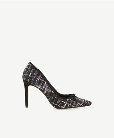Resim Yargıcı Fiyonk Detaylı İnce Topuklu Ayakkabı Siyah 