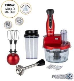 Resim TEFAL 1500W güçlü mutfak robotu seti - Dilimleyici Rende, 1,5Litre Cam Hazneli 
