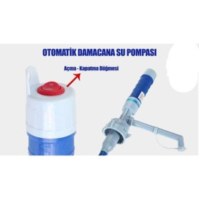 Resim YFHOME Açma Kapama Tuşlu Ayarlanabilir Hortumlu Pilli Damacana Su Pompası 