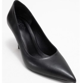 Resim Luvishoes Luvi Shoes Marcus Siyah Cilt Kadın Topuklu Ayakkabı Siyah Cilt 