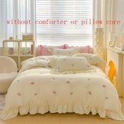 Resim 3, 4 adet Yorgan Kılıfı Seti 1 * Yorgan Kılıfı + 1 * Uygun Çarşaf + 1,2 * C Yastık kılıfı, Çekirdek Yok, Nakışlı Büyük Geniş Dantel Polyester Yatak Takımı, Yumuşak ve Rahat Dört Mevsim Evrensel Yorgan Kılıfı, Yatak Odası için Uygun. Kumaş Ağırlığı 90g 