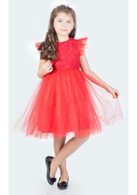 Resim Mnk Baby & Kids Roza Dantel Tütü Kız Çocuk Abiye Elbise Mnk0546 001 