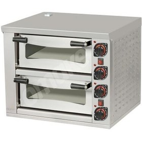 Resim Omake Elektrikli Pizza Fırını 8xø25 Cm Kapasiteli 2 Katlı 52x52 Manuel 