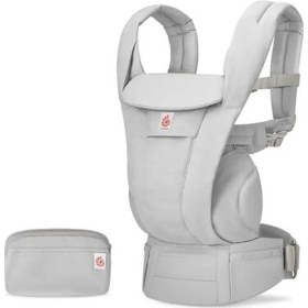 Resim Ergobaby Omni Deluxe Cotton (Pearl Grey) 4 Farklı Taşıma Pozisyonlu Ergonomik Kanguru, 0-4 Yaş Yeni Doğan 