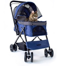 Resim Zampa Nova Kedi &amp; Köpek Arabası Lacivert, 52x76.5x95cm BL08-N 
