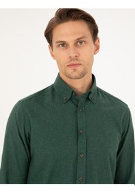 Resim Pierre Cardin Erkek Yeşil Gömlek Desenli 50292106-vr054 Yeşil 