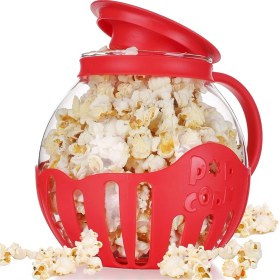 Resim Galaxxy Mikrodalga Patlamış Mısır Makinesi Kovası Mikrodalga Kase Mini Makine Güvenli Silikon Kapaklı Patlamış Mısır Makinesi Kırmızı (Yurt Dışından) 