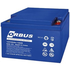 Resim Orbus 12v 28ah Yatık Engelli Bakımsız Tip Jel Akü 