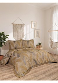 Resim Elsa 3 Parça Hardal Pike Takımı 240 X 260 Cm Hardal 