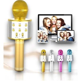 Resim Müzik Keyfi İçin Bluetooth Hoparlör - Karaoke Mikrofon Ve Hoparlör 
