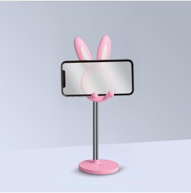 Resim ONYO Ony21 Tavşan Figürlü Kaymaz Taban Telefon Ve Tablet Tutucu Pembe 