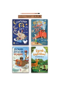 Resim Timaş Çocuk Çantamdan Fil Çıktı - Uzaya Giden Tren - Benim Zürafam Uçabilir - Eyvah Kayboldum Set 4 Kitap 