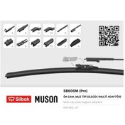 Resim Sılbak Sb600m Sılecek Supurgesı Muz Tıpı Grafıtlı 600mm 6 Aparatlı 