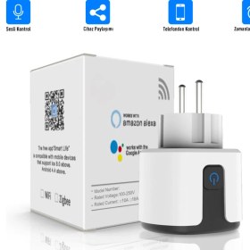 Resim Opiunte Akıllı Kablosuz Wifi Priz Telefon Kontrollü 