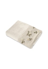Resim Nova Bambu Nakışlı El Havlusu Ekru 